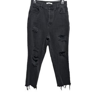 PACSUN Jeans Womens Size 28 High Rise Straight Distressed Button Fly Jeans